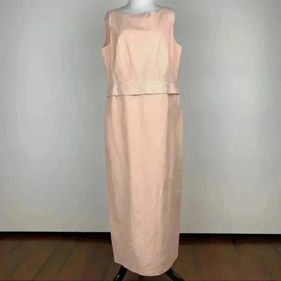 Parisian dress size 12 55% silk 45% linen beaded - Picture 1 of 11